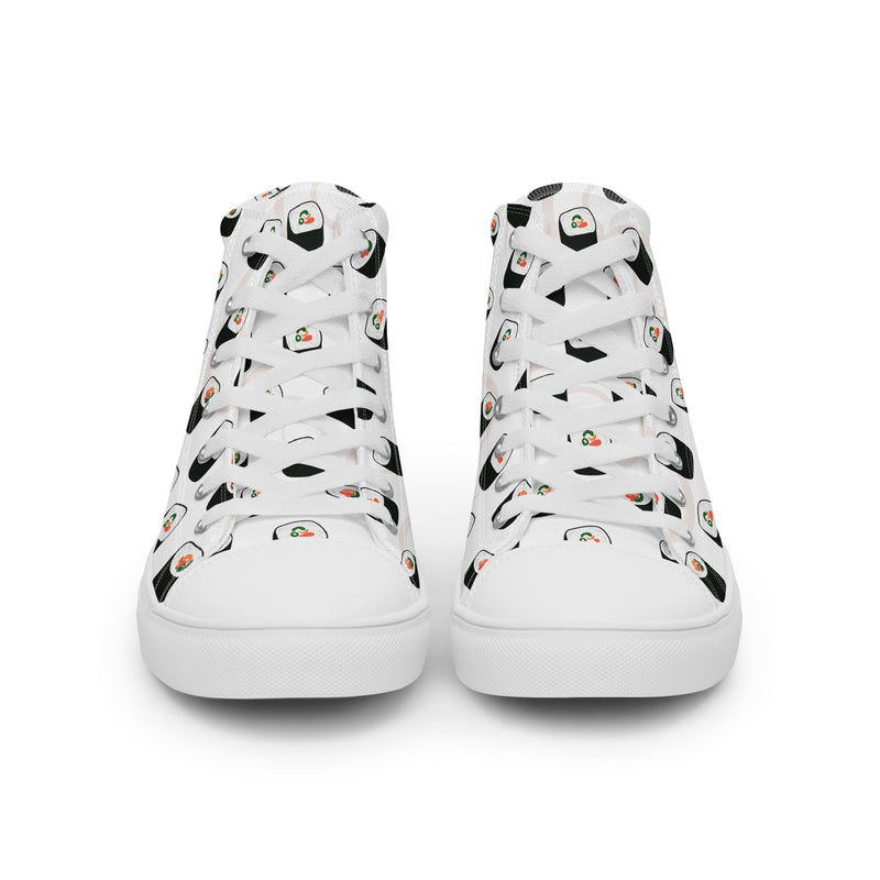 Sushi Roll High Top #124 - Close Up Detail | HA!LO Canvas Sneakers