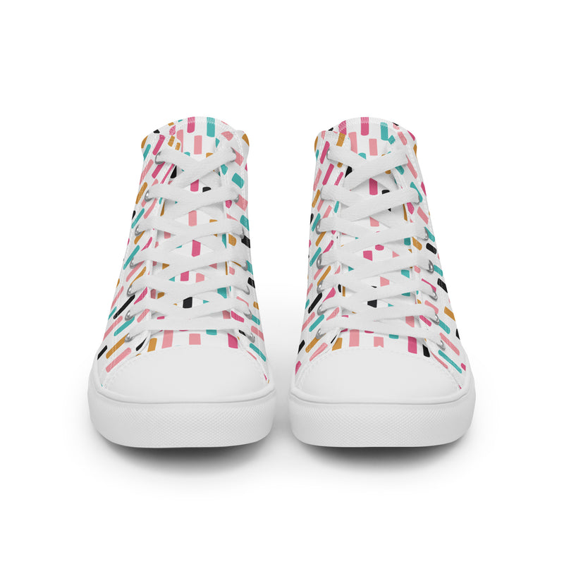 Color Block High Top #134 - Close Up Detail | HA!LO Canvas Sneakers