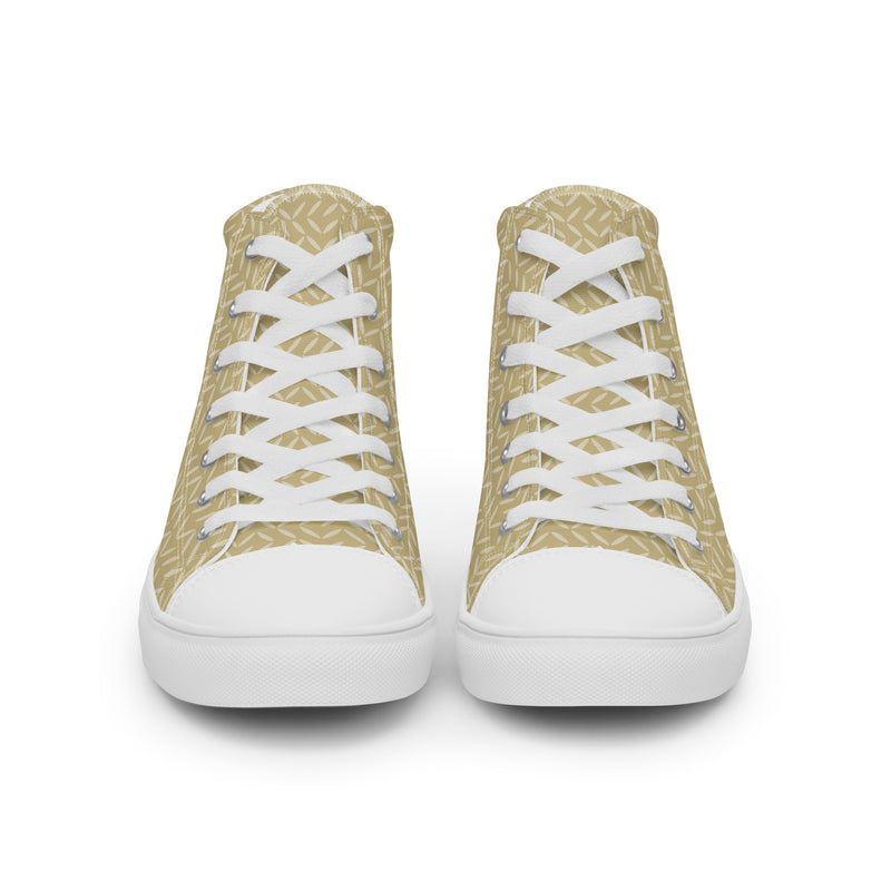 Gold Weave High Top #176 - Close Up Detail | HA!LO Canvas Sneakers