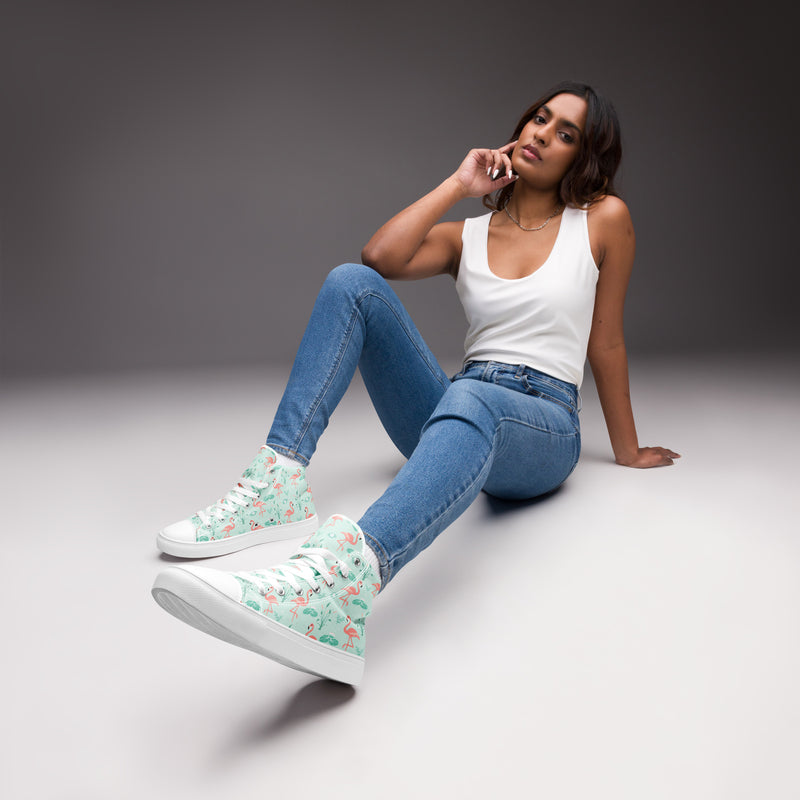 Flamingo Mint High Top #185 - Sole Detail | HA!LO Canvas Sneakers
