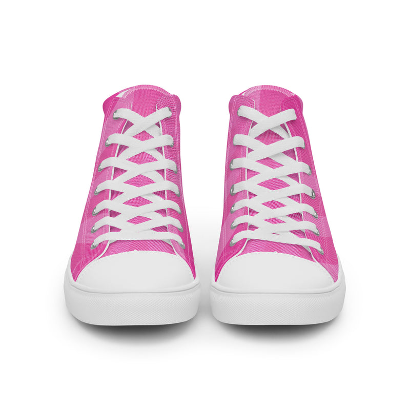 Pink Buffalo High Top #217 - Close Up Detail | HA!LO Canvas Sneakers
