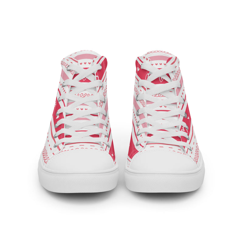 Love Letter High Top #269 - Close Up Detail | HA!LO Canvas Sneakers