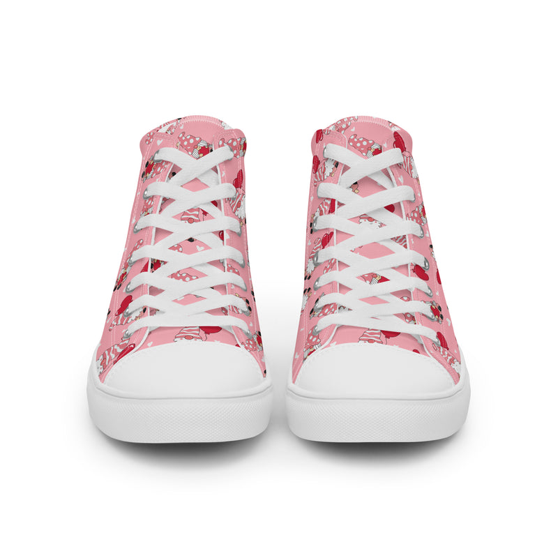 Heart Balloon High Top #272 - Close Up Detail | HA!LO Canvas Sneakers