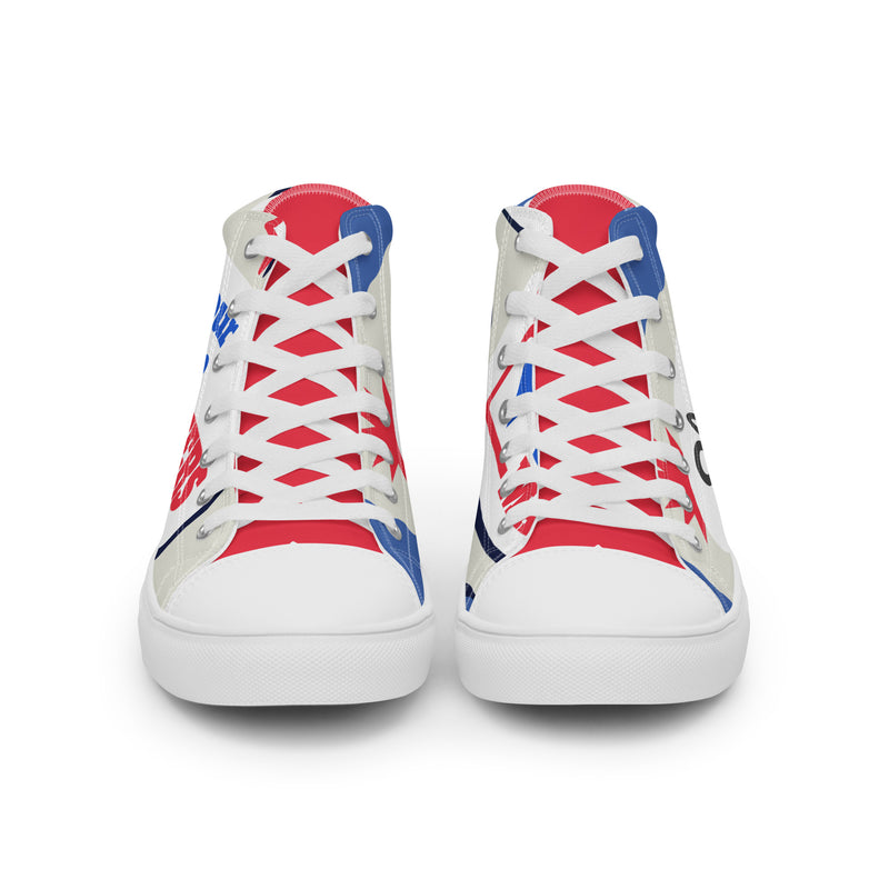 Election Day High Top #294 - Close Up Detail | HA!LO Canvas Sneakers