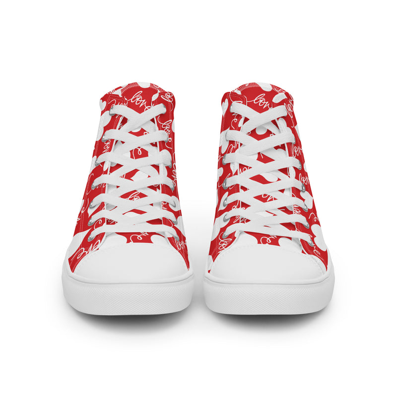 Red Heart High Top #322 - Sole Detail | HA!LO Canvas Sneakers