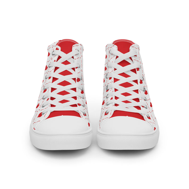Heart Polka High Top #323 - Sole Detail | HA!LO Canvas Sneakers