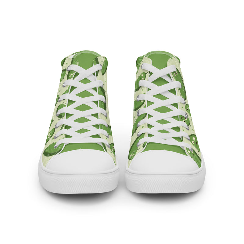 HA!LO Pickle Print #333 — Women’s Canvas High Top