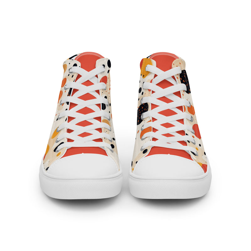HA!LO Playful Dot #343 — Women’s Canvas High Top