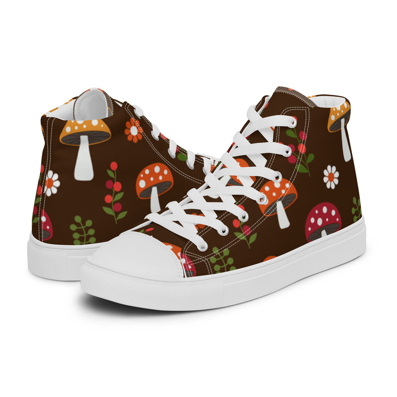 Brown Mushroom High Top #2 - Canvas High Top Sneakers | HA!LO