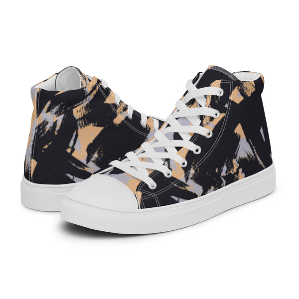 HA!LO Dark Abstract #8 Women’s Canvas High Top Sneakers