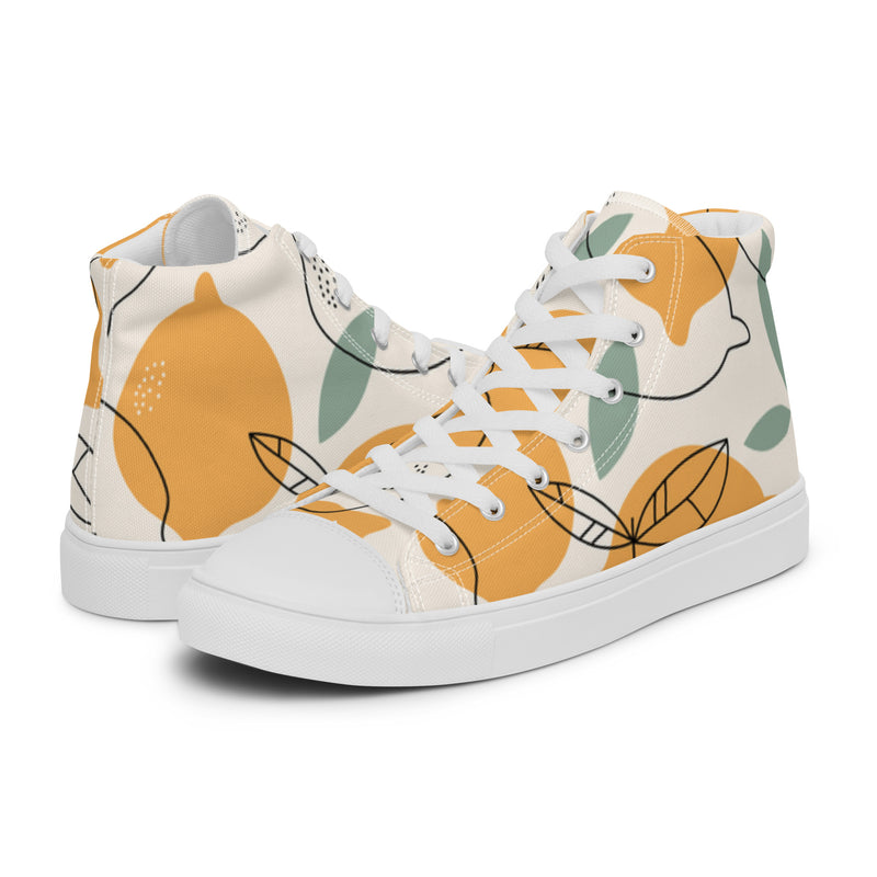 Citrus Orange High Top #9 - Canvas High Top Sneakers | HA!LO