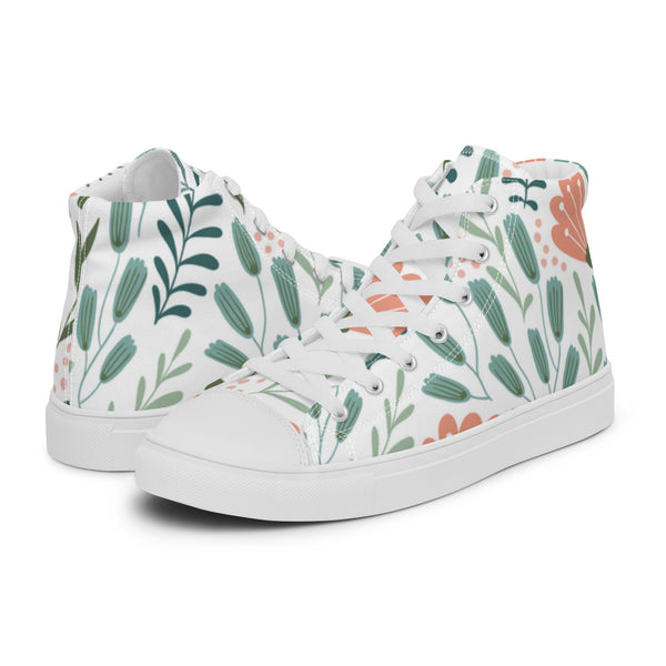 HA!LO Green Leaf #10 Women’s Canvas High Top Sneakers