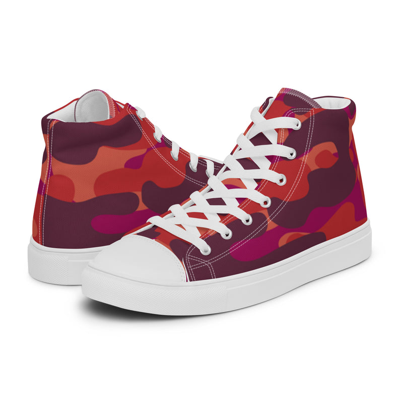Red Camo High Top #24 - Canvas High Top Sneakers | HA!LO