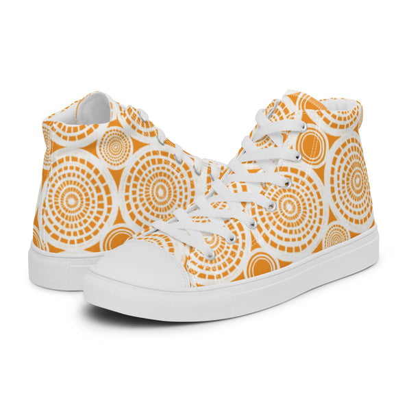 HA!LO Gold Medallion #34 Women’s Canvas High Top Sneakers