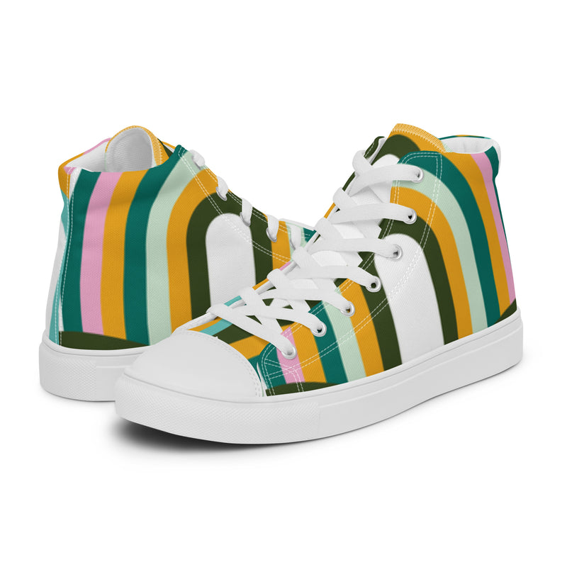 Retro Stripe High Top #29 - Canvas High Top Sneakers | HA!LO