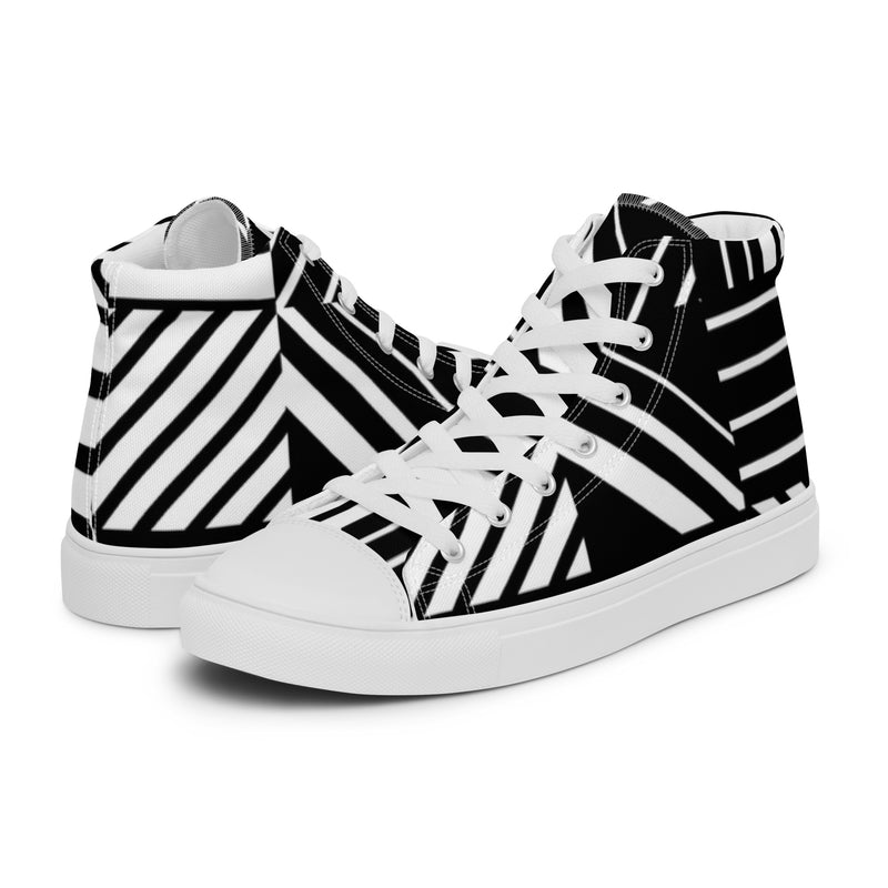 Zebra Stripe High Top #31 - Canvas High Top Sneakers | HA!LO