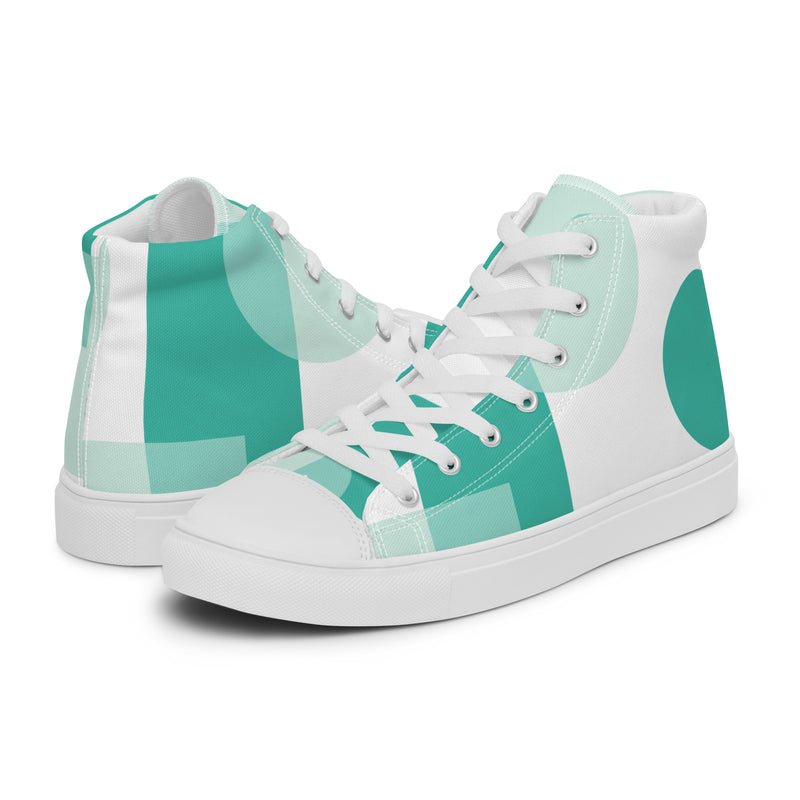 Mint Check High Top #37 - Canvas High Top Sneakers | HA!LO