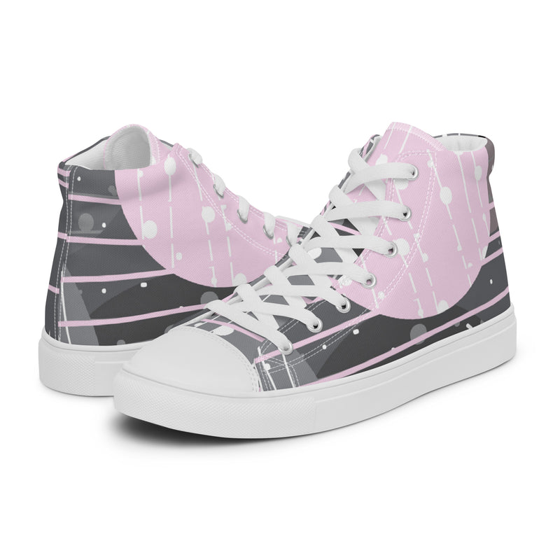 Pink Cloud High Top #51 - Canvas High Top Sneakers | HA!LO