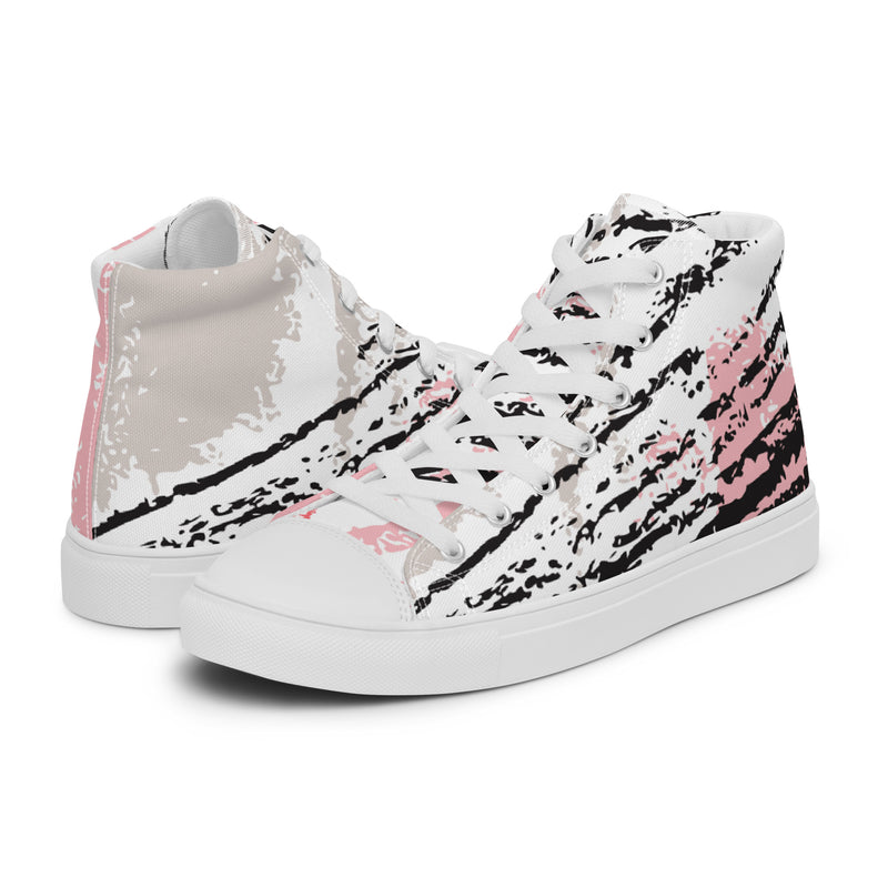 Brush Stroke High Top #61 - Canvas High Top Sneakers | HA!LO