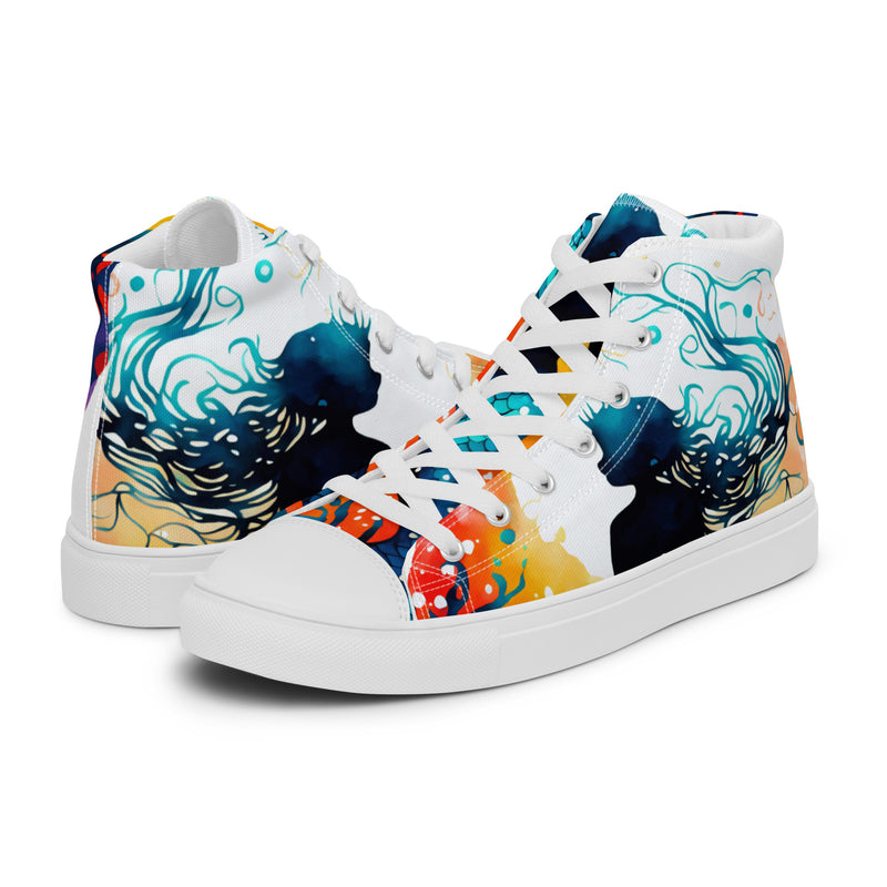 Ocean Wave High Top #75 - Canvas High Top Sneakers | HA!LO