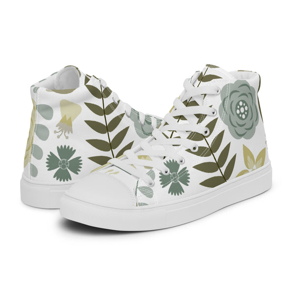 HA!LO Fern Leaf #78 Women’s Canvas High Top Sneakers