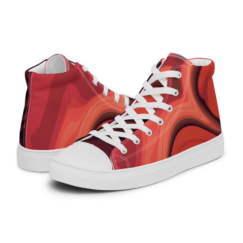 Red Lava High Top #83 - Canvas High Top Sneakers | HA!LO