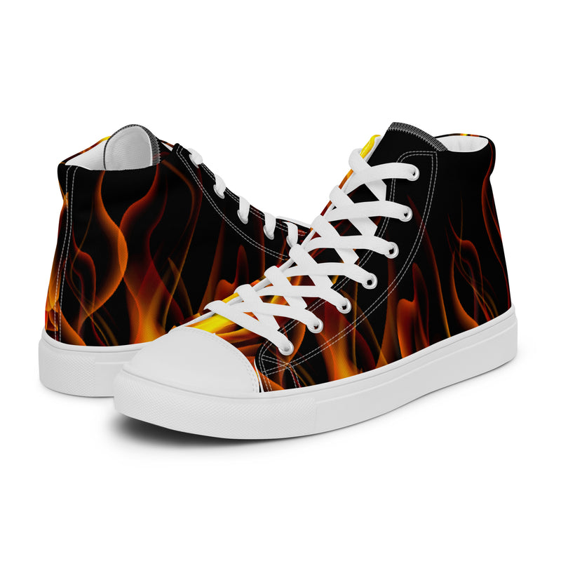 Fire Flame High Top #87 - Canvas High Top Sneakers | HA!LO