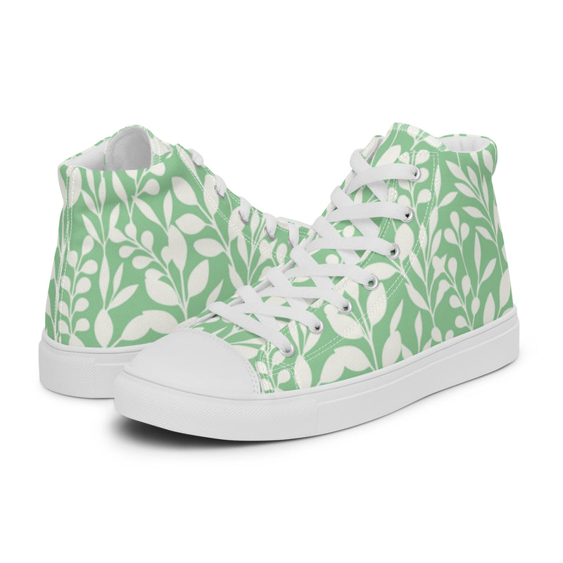 Green Botanical High Top #90 - Canvas High Top Sneakers | HA!LO