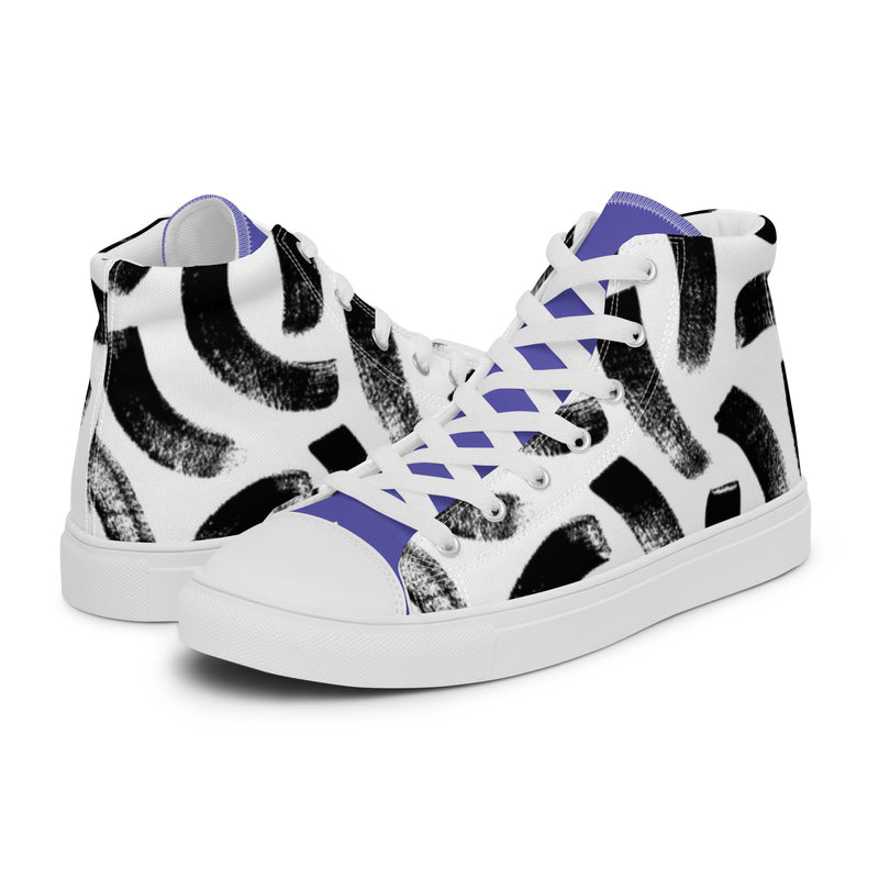 Abstract Ink High Top #93 - Canvas High Top Sneakers | HA!LO