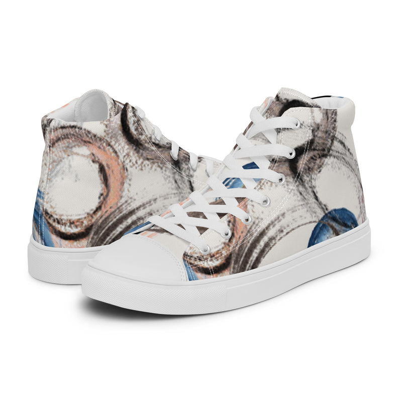 Marble Swirl High Top #97 - Canvas High Top Sneakers | HA!LO