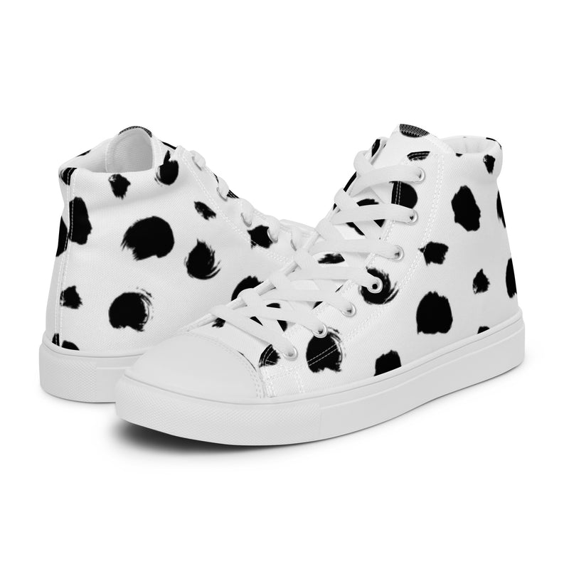 Cow Print High Top #103 - Canvas High Top Sneakers | HA!LO