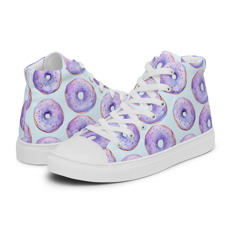 Purple Donut High Top #125 - Canvas High Top Sneakers | HA!LO