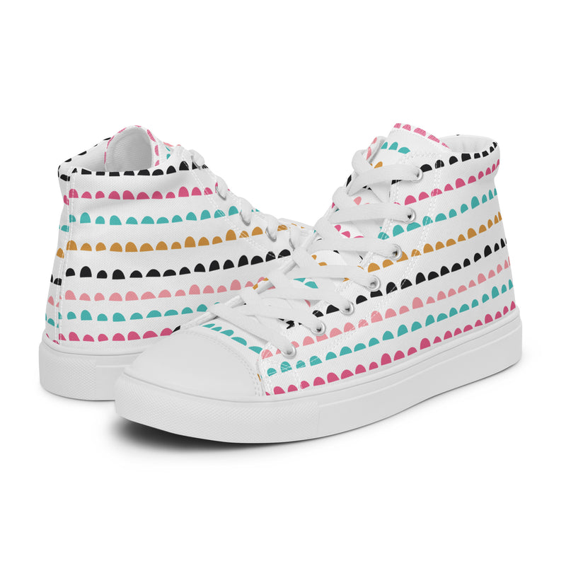Confetti Dot High Top #130 - Canvas High Top Sneakers | HA!LO