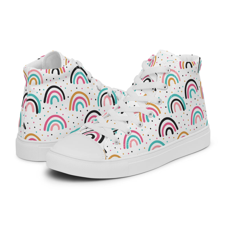 Rainbow Arch High Top #131 - Canvas High Top Sneakers | HA!LO