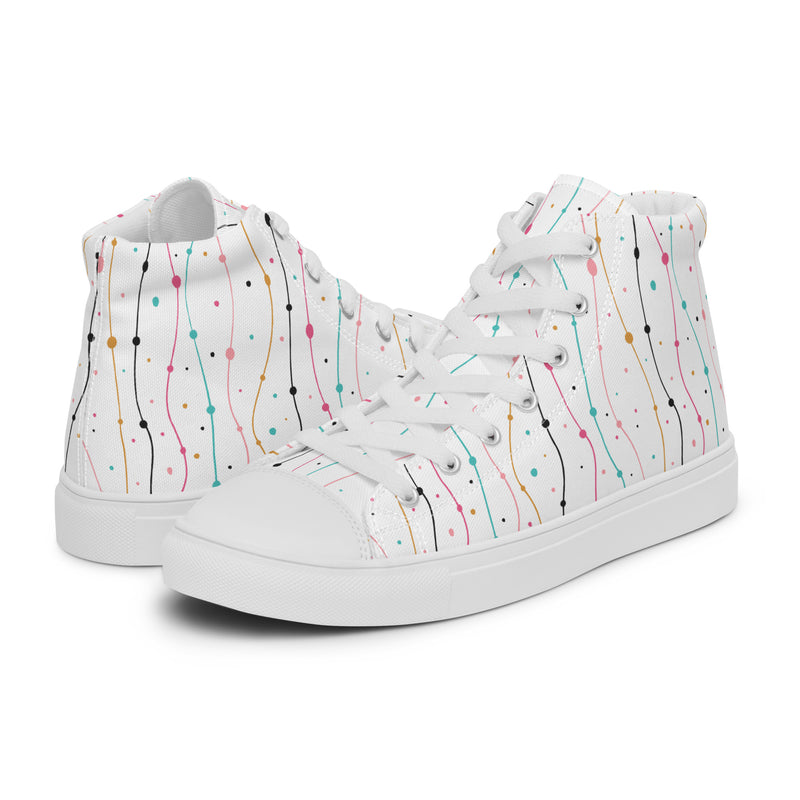 Confetti Rain High Top #137 - Canvas High Top Sneakers | HA!LO