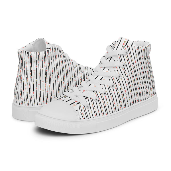 HA!LO Black Stripe #181 Women’s Canvas High Top Sneakers