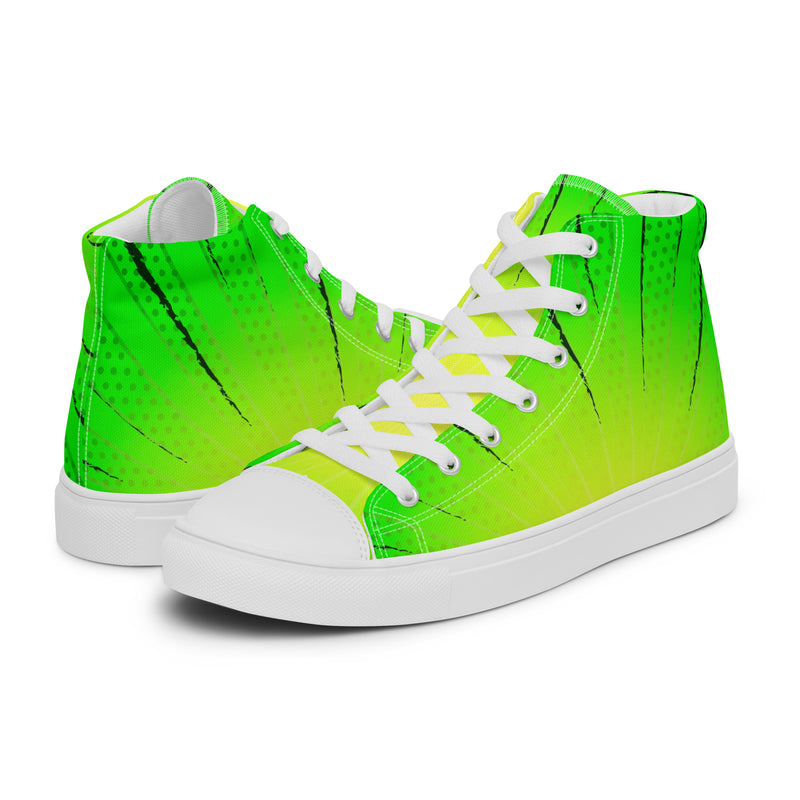 Neon Green High Top #214 - Canvas High Top Sneakers | HA!LO
