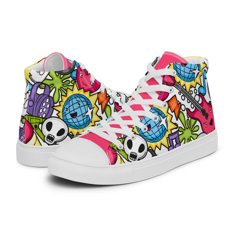 Sugar Skull High Top #218 - Canvas High Top Sneakers | HA!LO