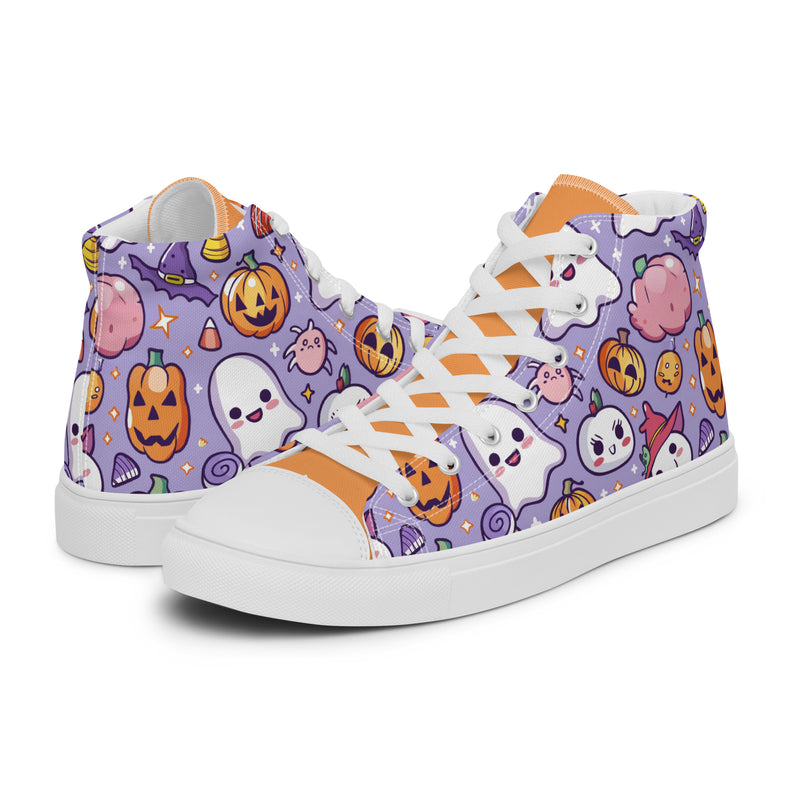 Purple Halloween High Top #243 - Canvas High Top Sneakers | HA!LO