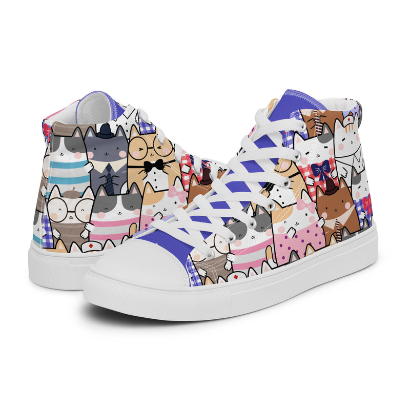 Cat Costume High Top #249 - Canvas High Top Sneakers | HA!LO
