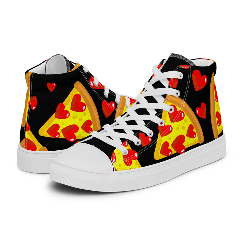 Pizza Heart High Top #258 - Canvas High Top Sneakers | HA!LO