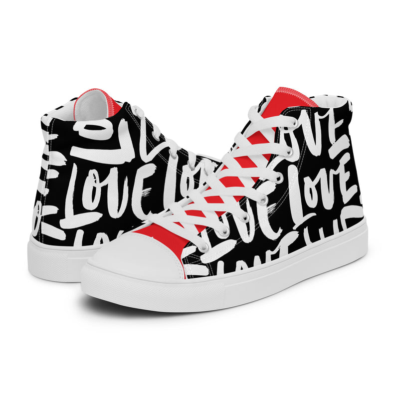 Love Typography High Top #260 - Canvas High Top Sneakers | HA!LO