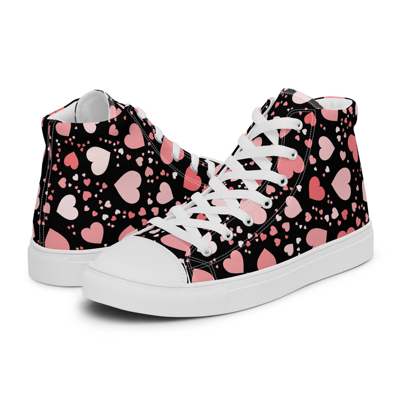 Valentine Stripe High Top #273 - Canvas High Top Sneakers | HA!LO