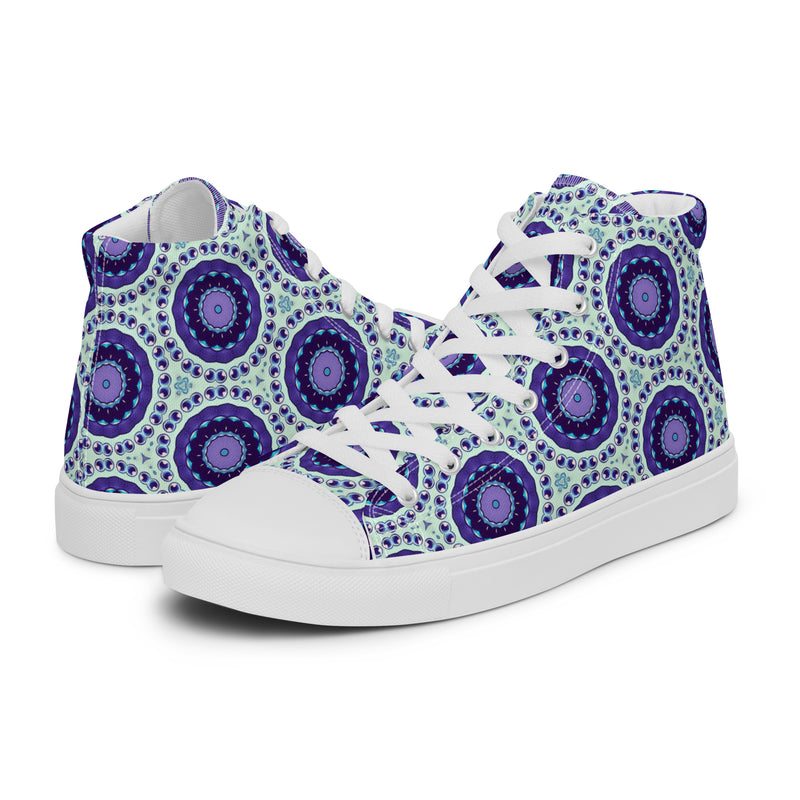 Violet Circle High Top #255 - Canvas High Top Sneakers | HA!LO