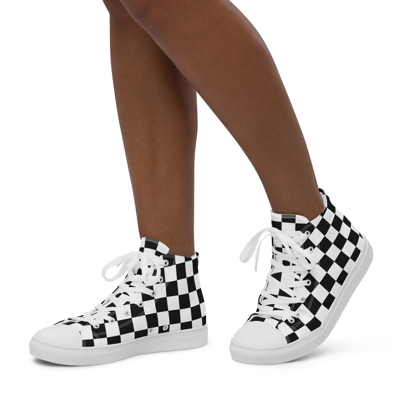 Classic Checker High Top #300 - Opposite Side | HA!LO Canvas Sneakers