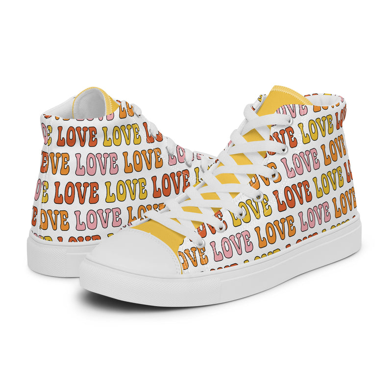 Love Word Art High Top #306 - Canvas High Top Sneakers | HA!LO
