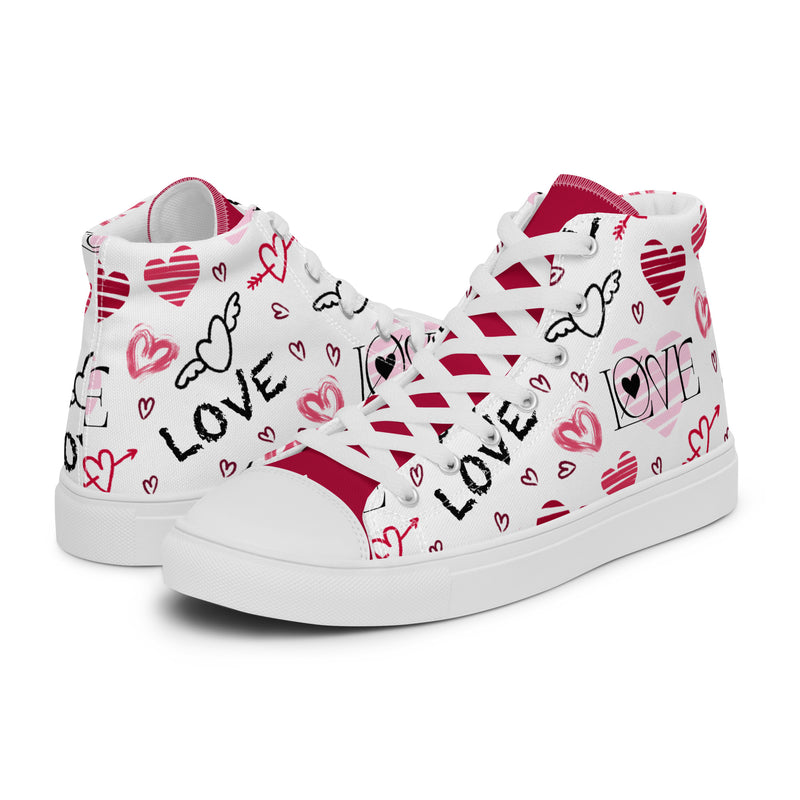 Love Doodle High Top #315 - Canvas High Top Sneakers | HA!LO