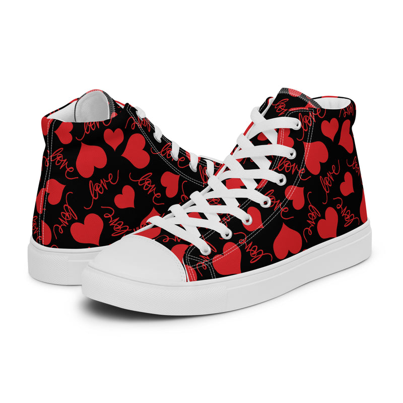 Valentine Heart High Top #318 - Canvas High Top Sneakers | HA!LO
