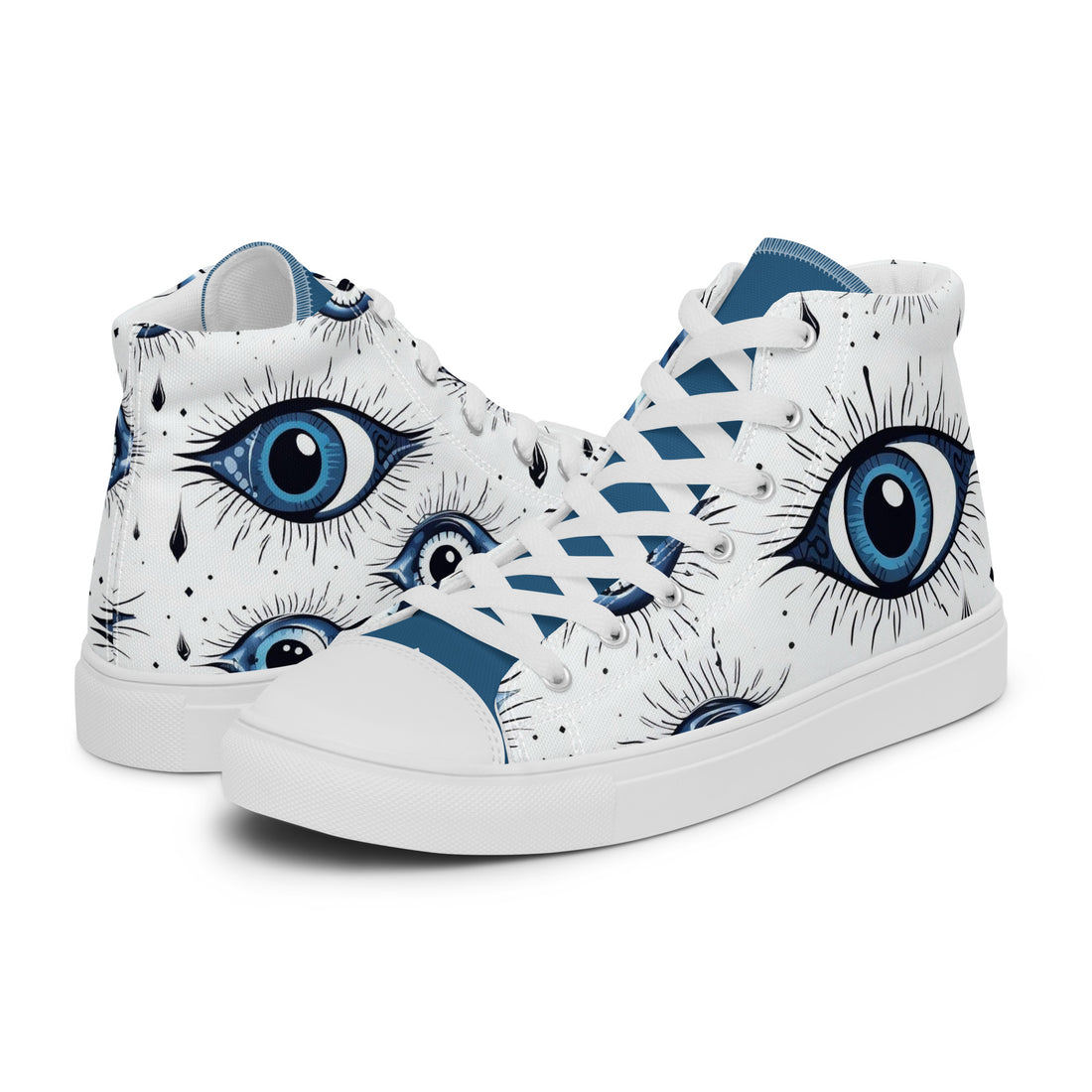 Women's Evil Eye High Top Sneakers 342 - ShipSneakers.com