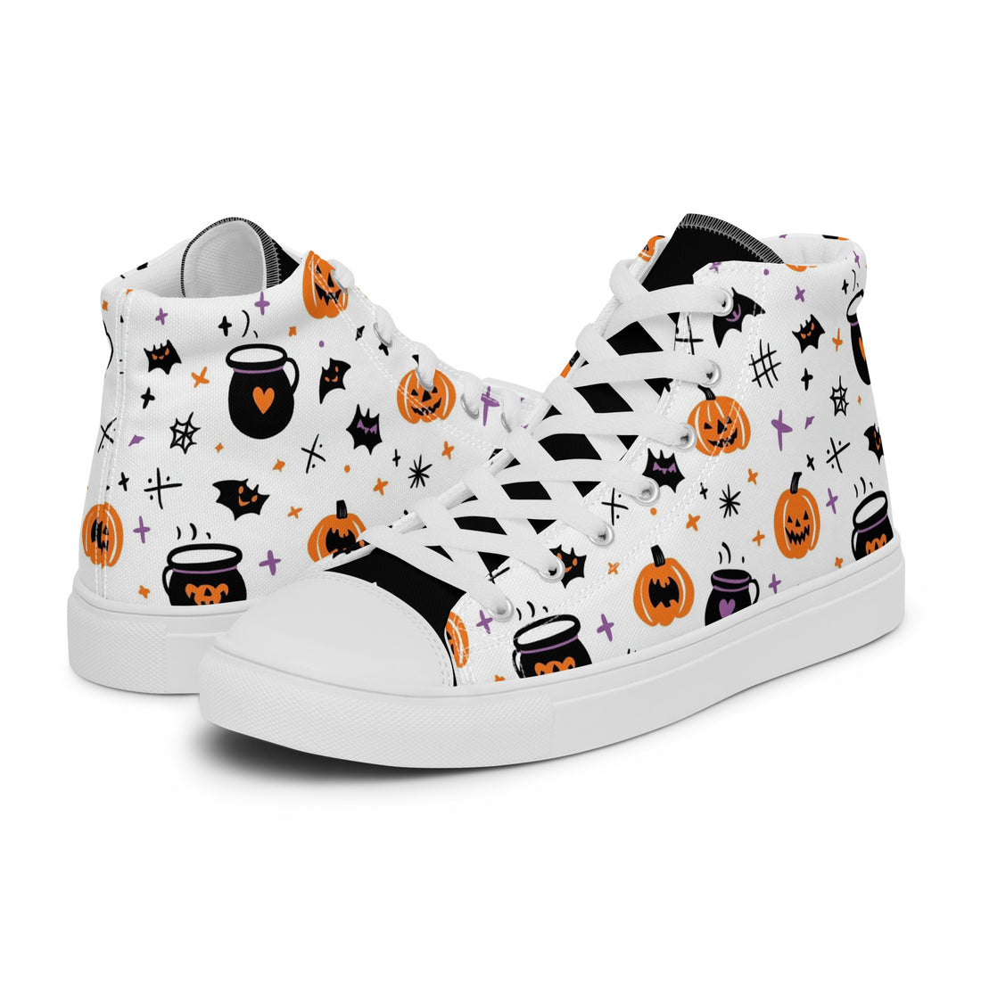 Women's Halloween High Top Sneakers 343 - ShipSneakers.com